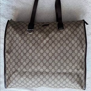 AUTHENTIC VINTAGE GUCCI LARGE HANDBAG PVC LEATHER